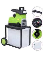 Broyeur électrique de jardin avec sac de collecte 2800 W | Mobilier & Déco