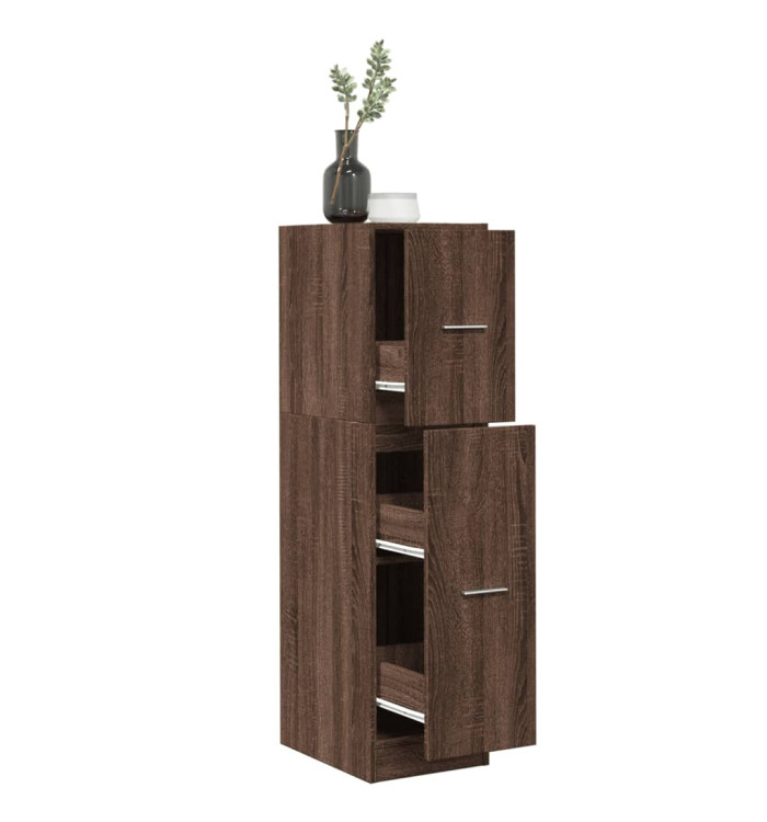 Armoire apothicaire chêne marron 30x41x118 cm bois d'ingénierie | Mobilier & Déco