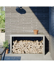 Portant de bois de chauffage 100x40x60 cm acier inoxydable | Mobilier & Déco