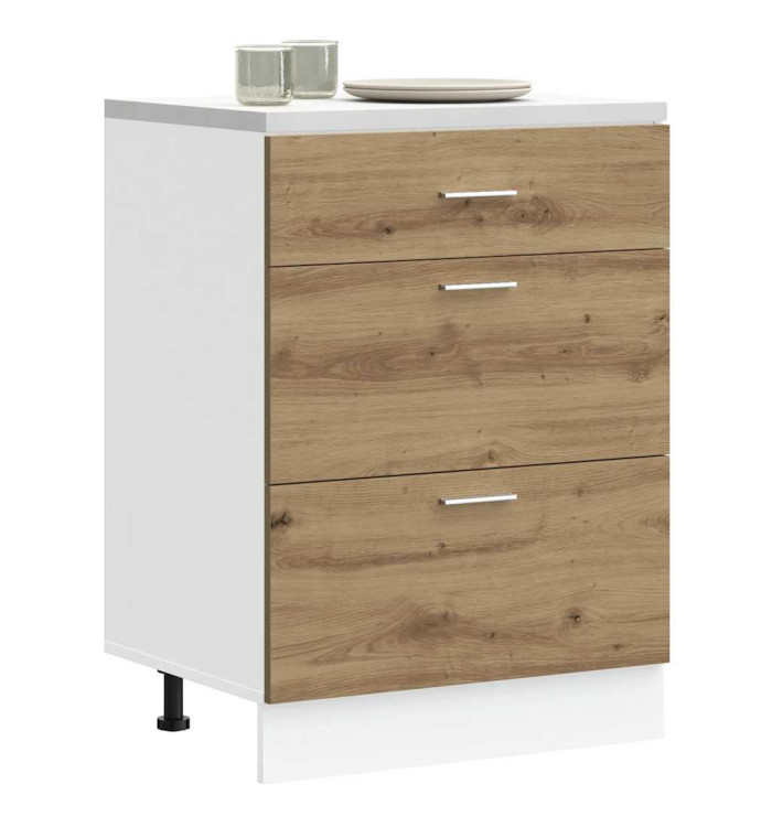 Armoire de cuisine "Lyon" chêne artisanal bois d'ingénierie | Mobilier & Déco