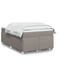 Sommier à lattes de lit avec matelas taupe 120x190 cm tissu | Mobilier & Déco