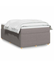 Sommier à lattes de lit avec matelas taupe 120x190 cm tissu | Mobilier & Déco