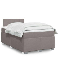 Sommier à lattes de lit avec matelas taupe 120x190 cm tissu | Mobilier & Déco