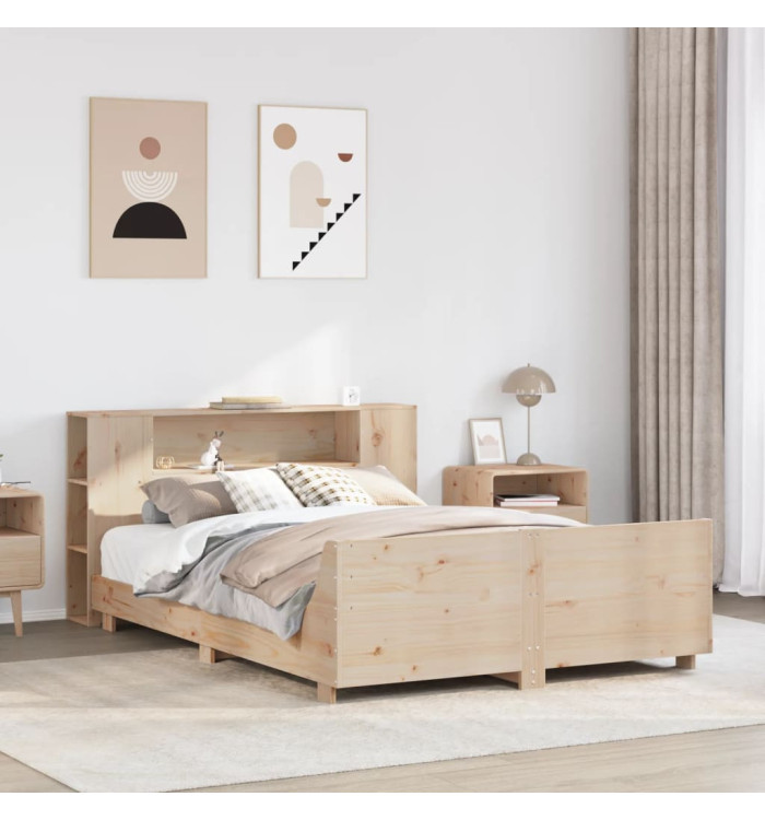 Cadre de lit sans matelas 120x200 cm bois de pin massif | Mobilier & Déco