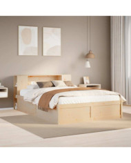 Cadre de lit sans matelas 120x200 cm bois de pin massif | Mobilier & Déco
