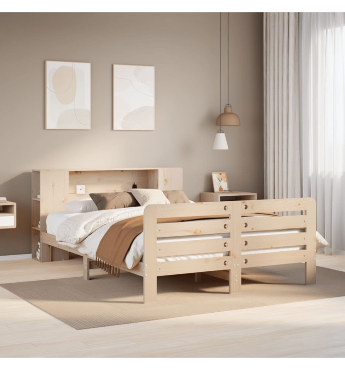 Cadre de lit sans matelas 140x190 cm bois de pin massif | Mobilier & Déco