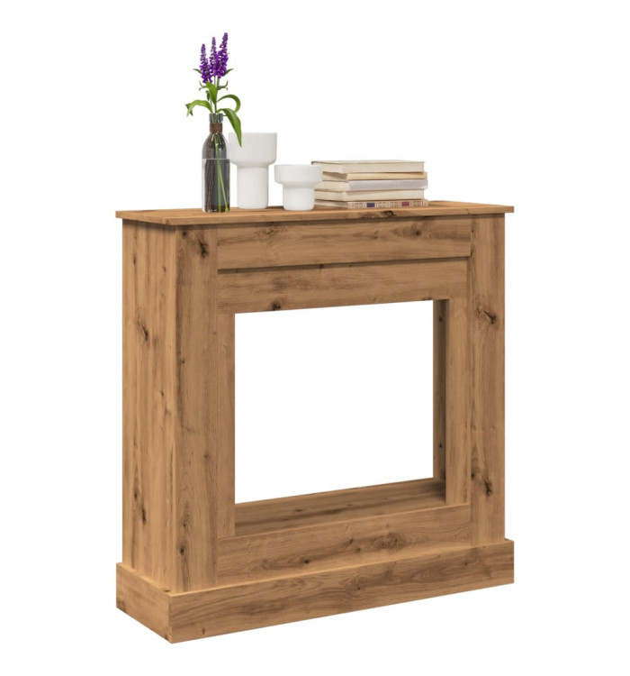 Cadre de cheminée chêne artisanal 90x30x90 cm bois ingénierie | Mobilier & Déco