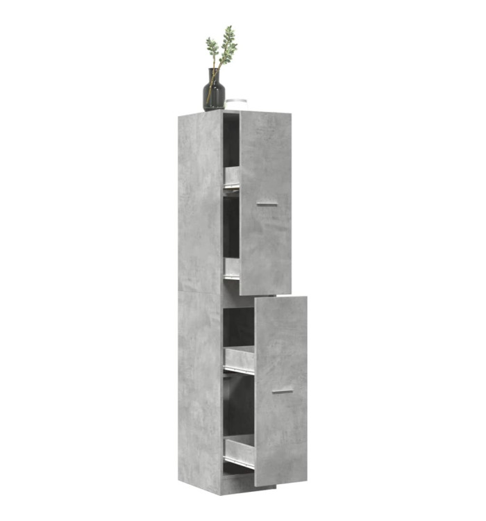 Armoire d'apothicaire gris béton 30x41x174,5 cm bois ingénierie | Mobilier & Déco