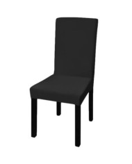 Housses extensibles de chaise 6 pcs Noir | Mobilier & Déco