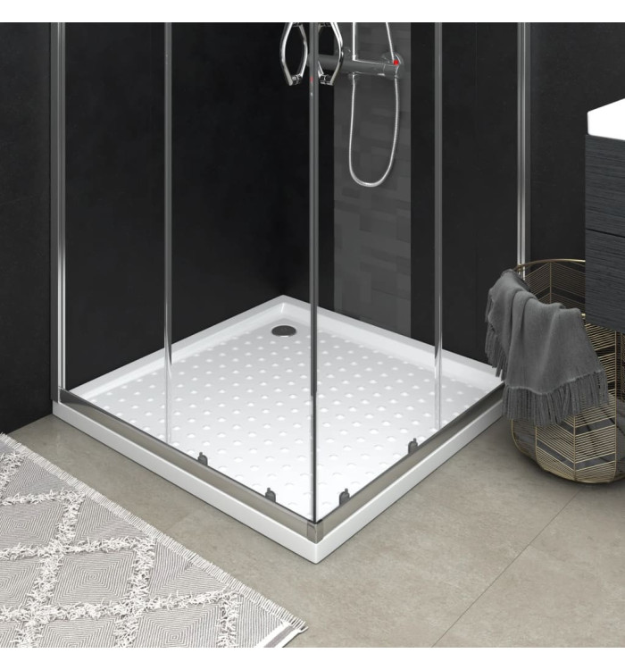 Receveur de douche avec picots Blanc 80x80x4 cm ABS | Mobilier & Déco
