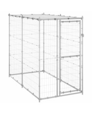 Chenil extérieur Acier galvanisé avec toit 110x220x180 cm | Mobilier & Déco