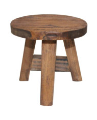 Tabouret bois d'acajou massif | Mobilier & Déco