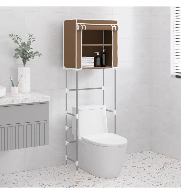 Support de rangement 2 niveaux sur toilette Marron 56x30x170 cm | Mobilier & Déco