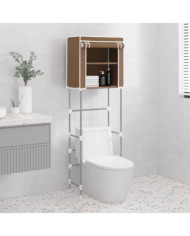 Support de rangement 2 niveaux sur toilette Marron 56x30x170 cm | Mobilier & Déco