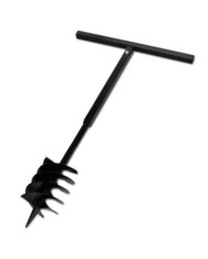Tarière de sol avec mèche de tarière 180 mm Acier Noir | Mobilier & Déco