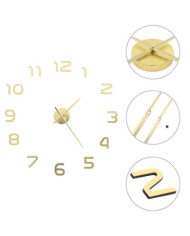 Horloge murale 3D Design moderne 100 cm XXL Doré | Mobilier & Déco