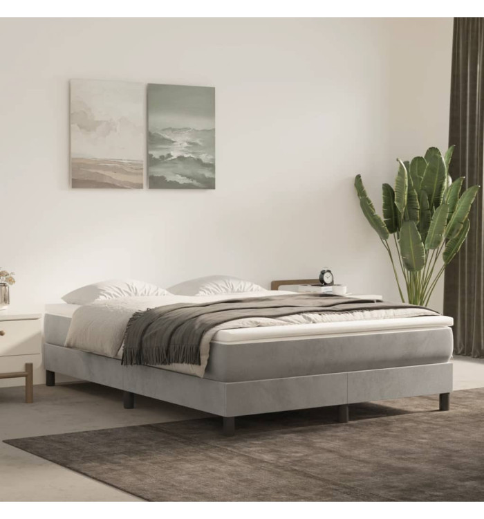 Matelas de lit à ressorts ensachés Gris clair 140x200x20 cm | Mobilier & Déco
