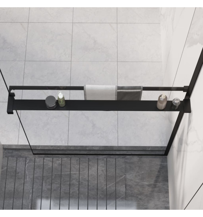Étagère de douche pour paroi de douche à l'italienne Noir 90 cm | Mobilier & Déco