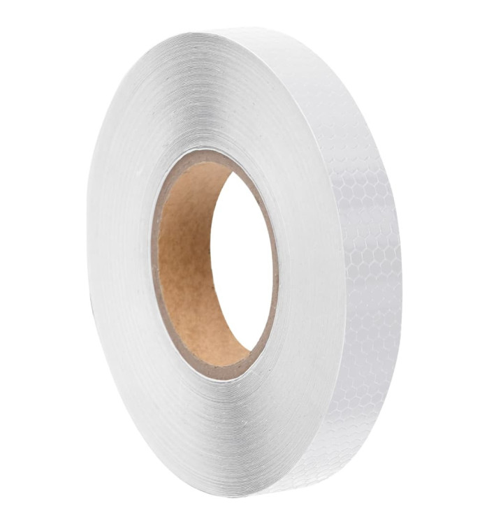 Bande réfléchissante Blanc 2,5 cmx50 m PVC | Mobilier & Déco