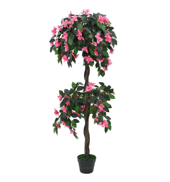 Plante artificielle de Rhododendron avec pot 155cm Vert et rose | Mobilier & Déco