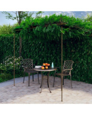 Pergola de jardin Marron antique 3x3x2,5 m Fer | Mobilier & Déco