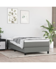 Matelas de lit à ressorts ensachés Gris foncé 80x200x20cm Tissu | Mobilier & Déco