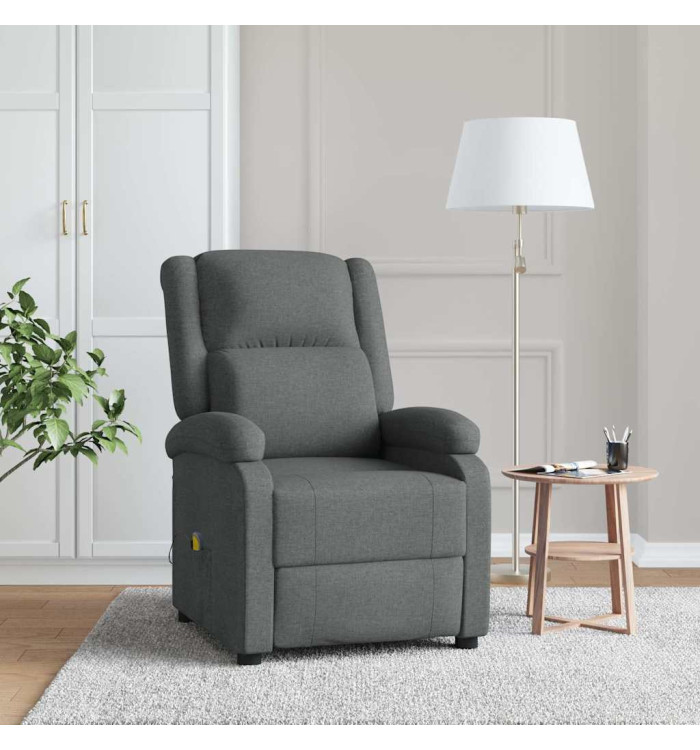 Fauteuil de massage Gris foncé Tissu | Mobilier & Déco