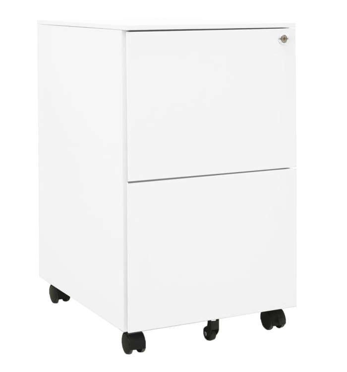Classeur mobile Blanc 39x45x67 cm Acier | Mobilier & Déco