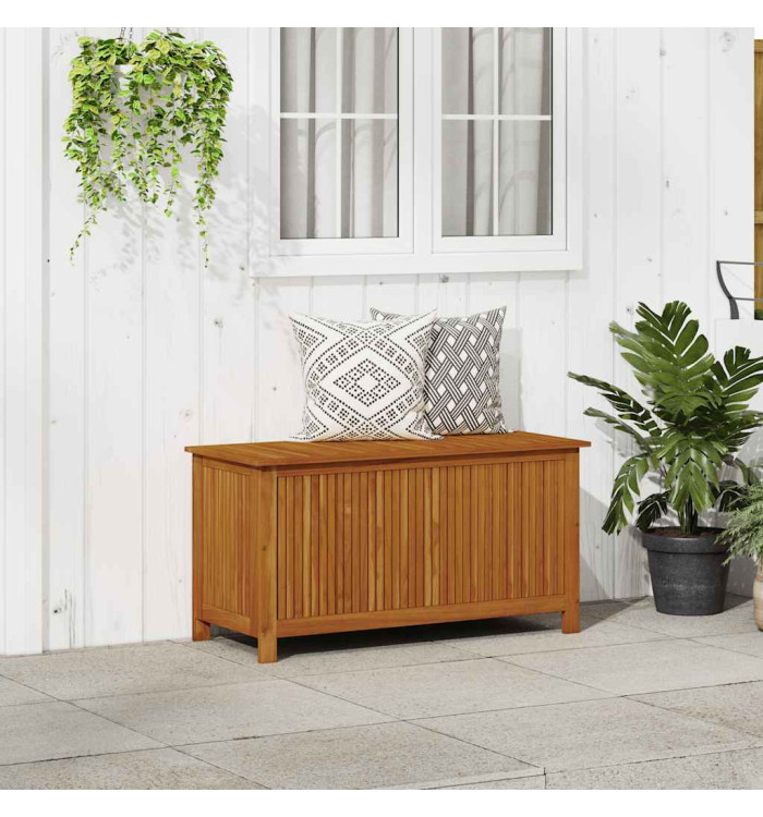Boîte de rangement de jardin 113x50x58 cm Bois d'acacia solide | Mobilier & Déco