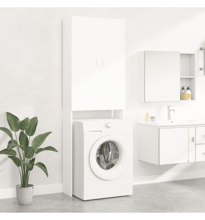 Meuble pour machine à laver Blanc 64x25,5x190 cm | Mobilier & Déco