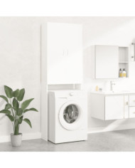 Meuble pour machine à laver Blanc 64x25,5x190 cm | Mobilier & Déco