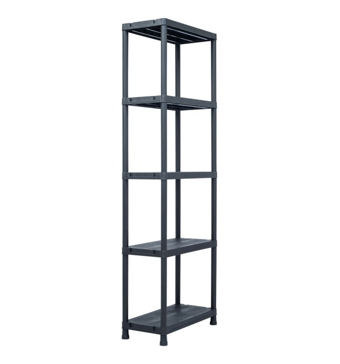 Étagère de rangement Noir 125 kg 60x30x180 cm Plastique | Mobilier & Déco