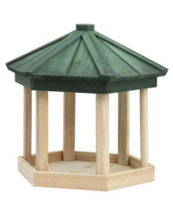 Mangeoire à oiseaux Octogone Bois de sapin 33x30 cm | Mobilier & Déco