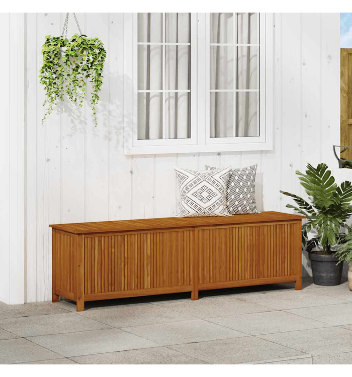Boîte de rangement de jardin 200x50x58 cm Bois d'acacia solide | Mobilier & Déco