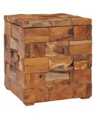 Tabouret de rangement Bois de teck massif | Mobilier & Déco