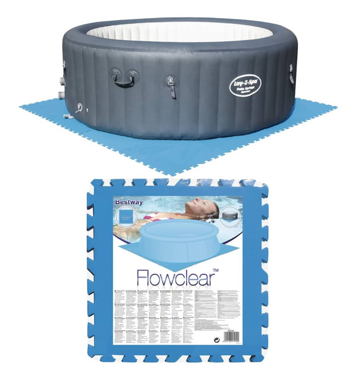 Bestway Protecteurs de plancher de piscine 8 pcs Bleu 58220 | Mobilier & Déco