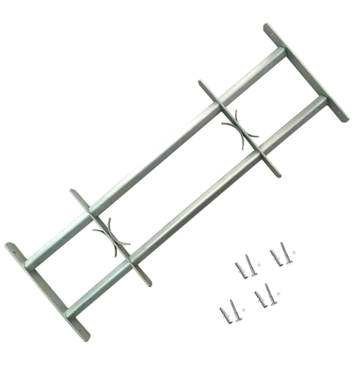 Grille réglable de sécurité de fenêtres et 2 barres 700-1050 mm | Mobilier & Déco