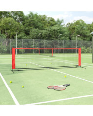 Filet de tennis Noir et rouge 300x100x87 cm Polyester | Mobilier & Déco