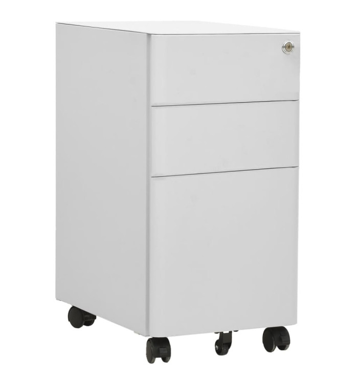 Classeur mobile Gris clair 30x45x59 cm Acier | Mobilier & Déco