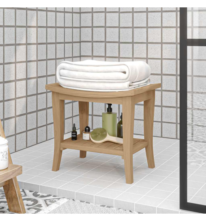 Table d'appoint de salle de bain 50x35x45cm bois de teck solide | Mobilier & Déco