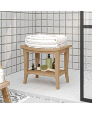 Table d'appoint de salle de bain 50x35x45cm bois de teck solide | Mobilier & Déco