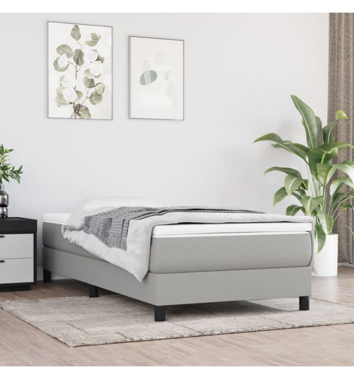 Matelas de lit à ressorts ensachés Gris clair 90x190x20cm Tissu | Mobilier & Déco