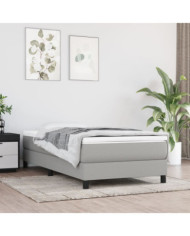 Matelas de lit à ressorts ensachés Gris clair 90x190x20cm Tissu | Mobilier & Déco