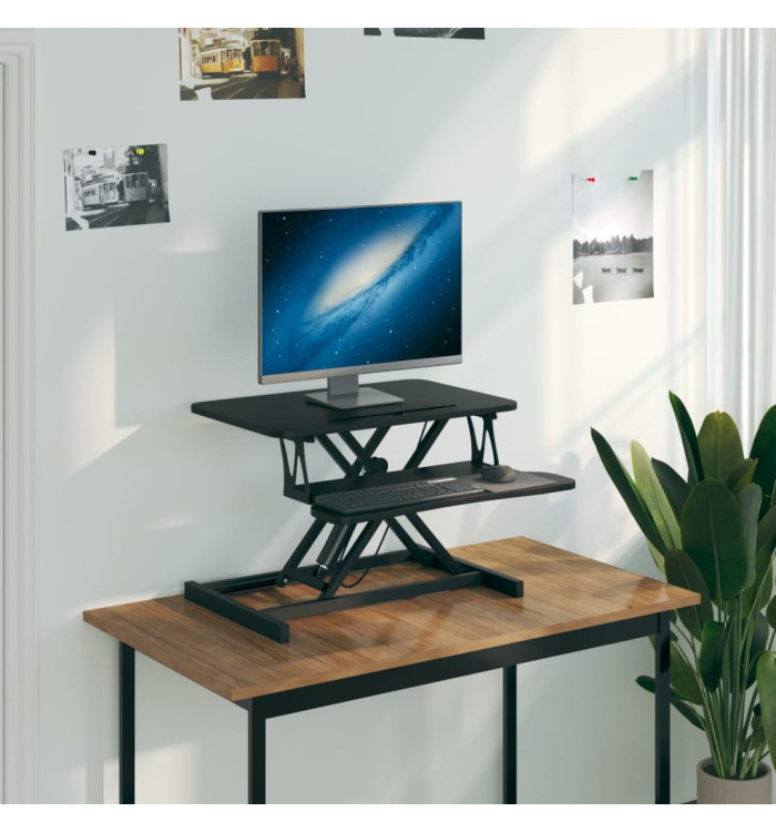 Bureau de travail réglable 60x40x(13-41,5) cm Acier et bois | Mobilier & Déco
