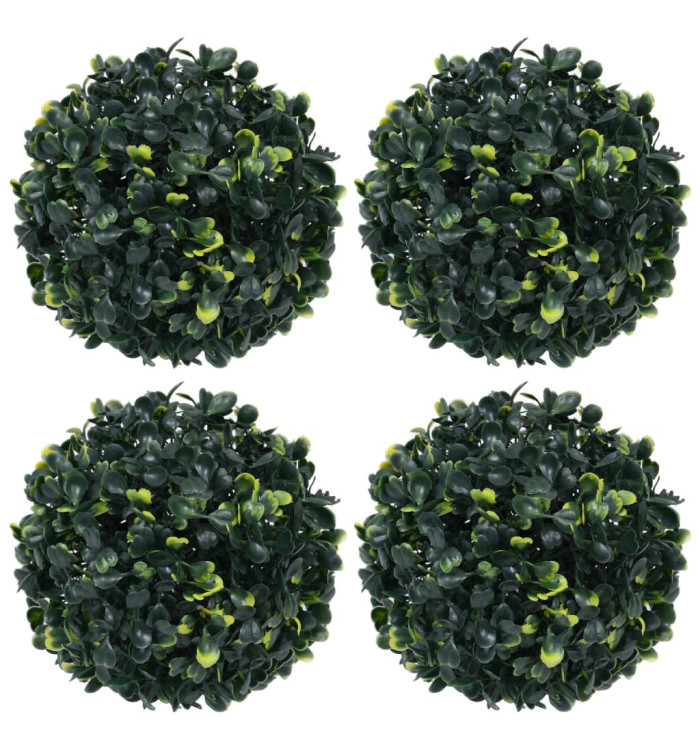 Boules de buis artificielles 4 pcs 12 cm | Mobilier & Déco