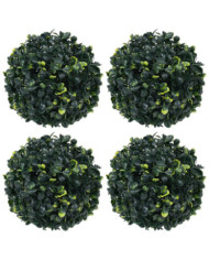 Boules de buis artificielles 4 pcs 12 cm | Mobilier & Déco