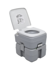 Toilette portable de camping Gris 20+10 L | Mobilier & Déco
