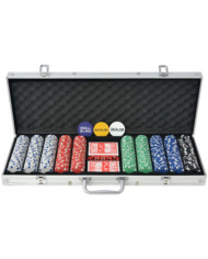 Jeu de poker avec 500 jetons Aluminium | Mobilier & Déco