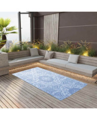 Tapis d'extérieur ARAKIL Bleu azuré 120x180 cm PP | Mobilier & Déco