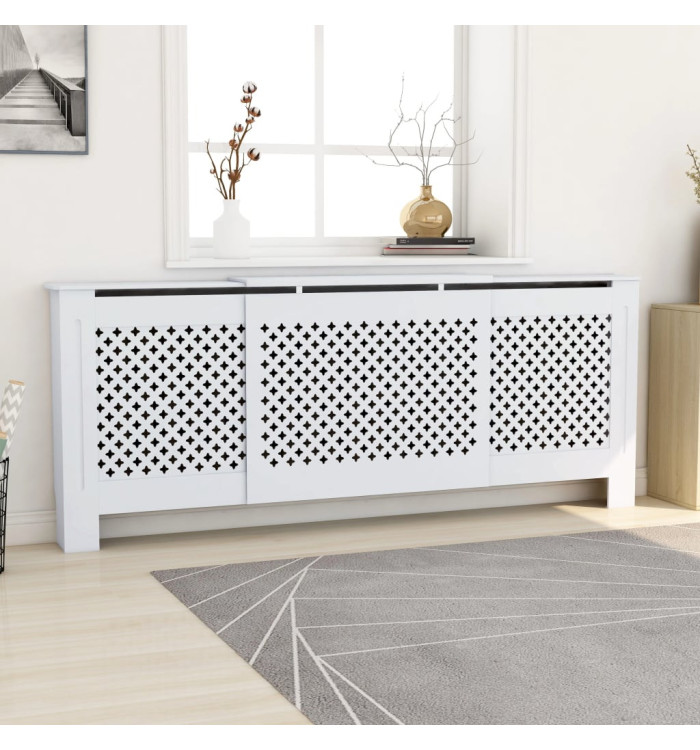 Cache-radiateur MDF Blanc 205 cm | Mobilier & Déco